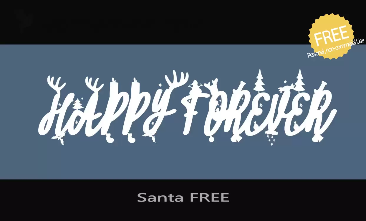 「Santa-FREE」字体效果图
