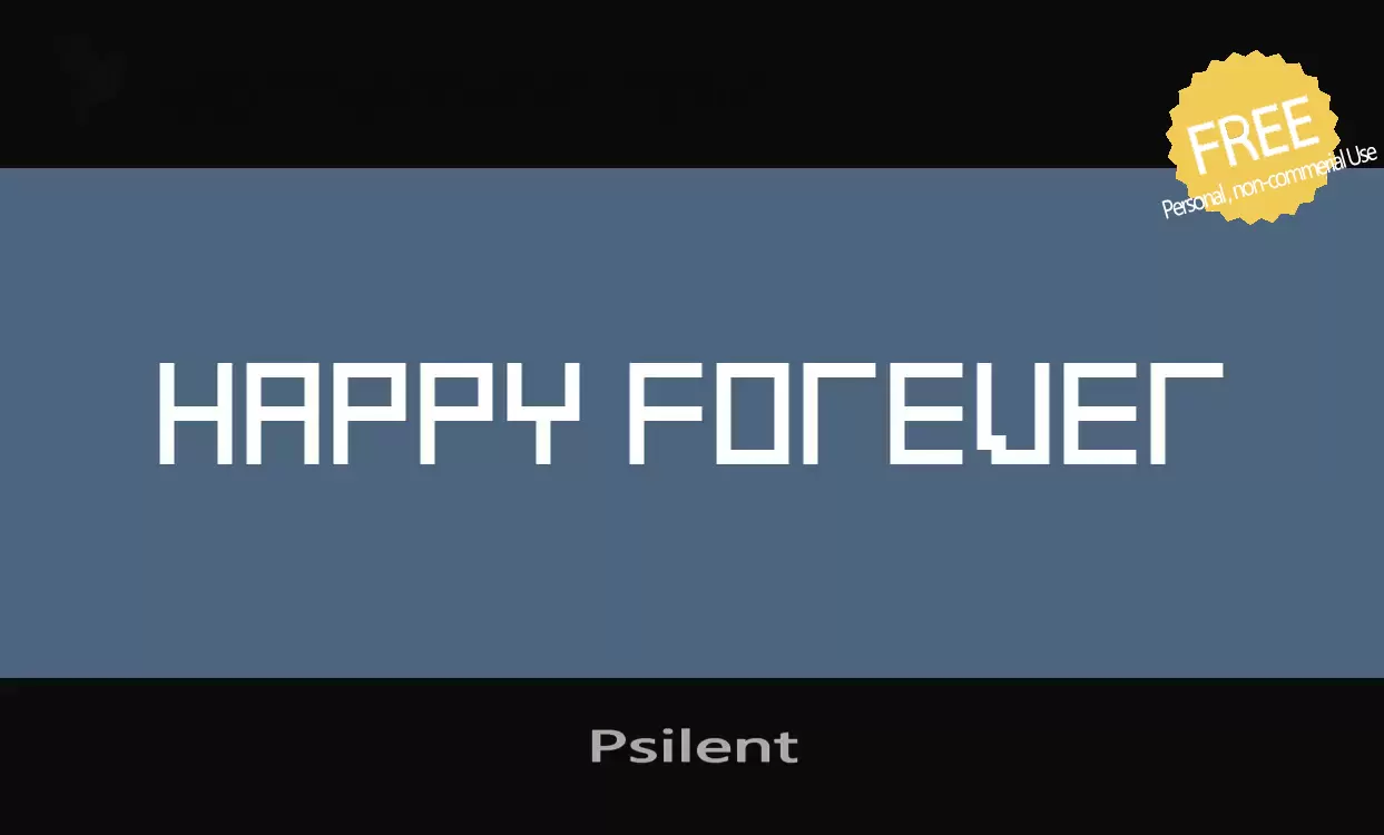 Font Sample of Psilent