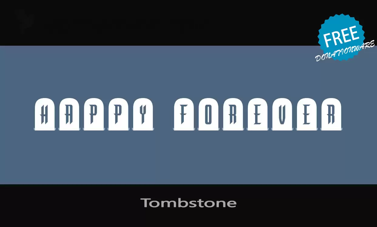 「Tombstone」字体效果图