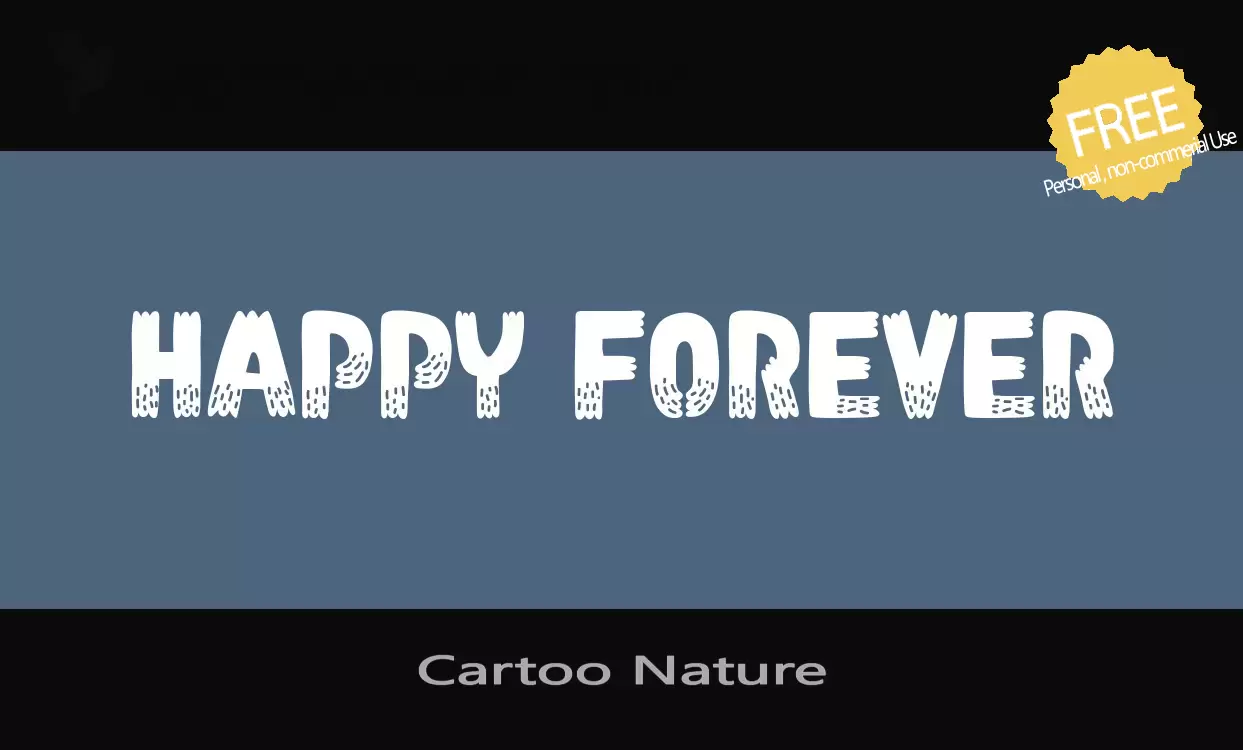 Font Sample of Cartoo-Nature