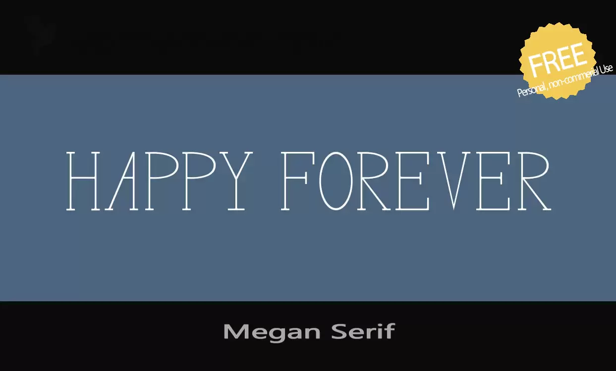 Sample of Megan-Serif