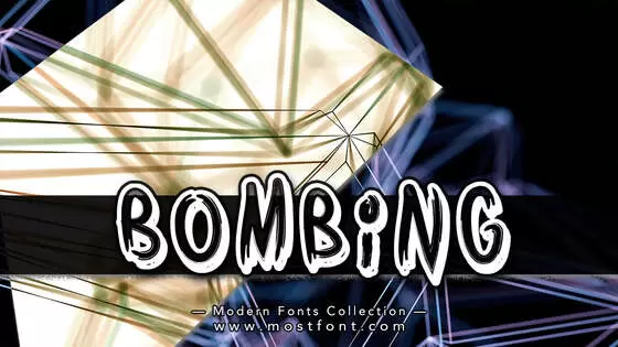 「Bombing」字体排版图片
