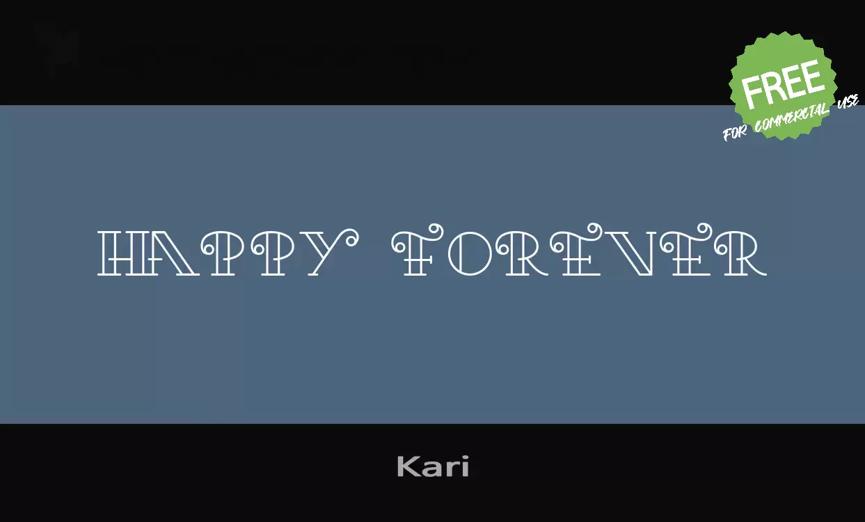 Font Sample of Kari