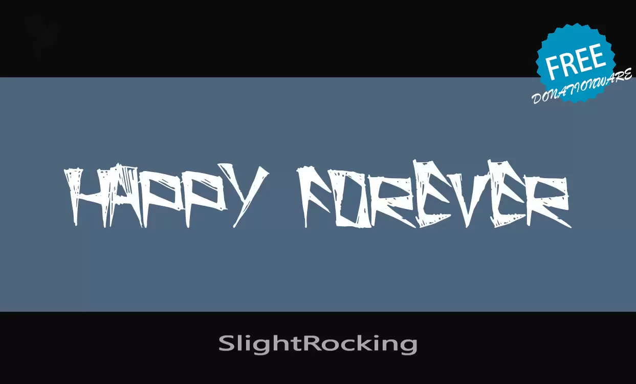 Font Sample of SlightRocking