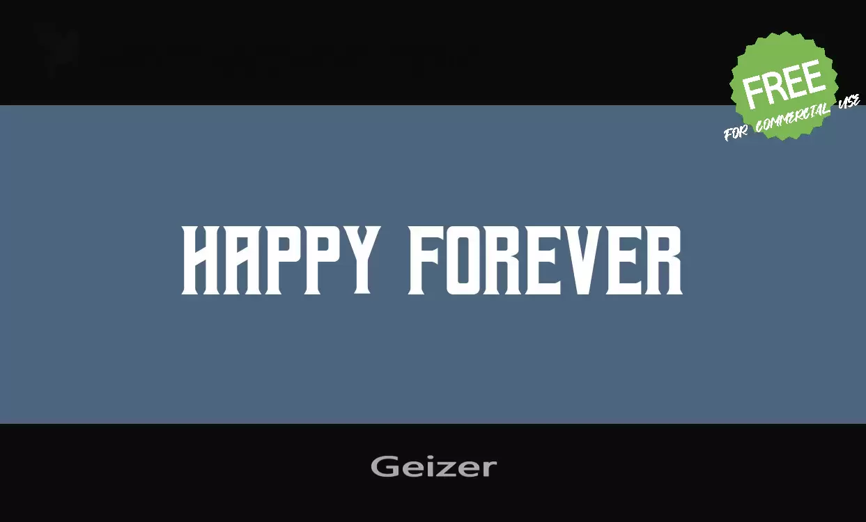 「Geizer」字体效果图