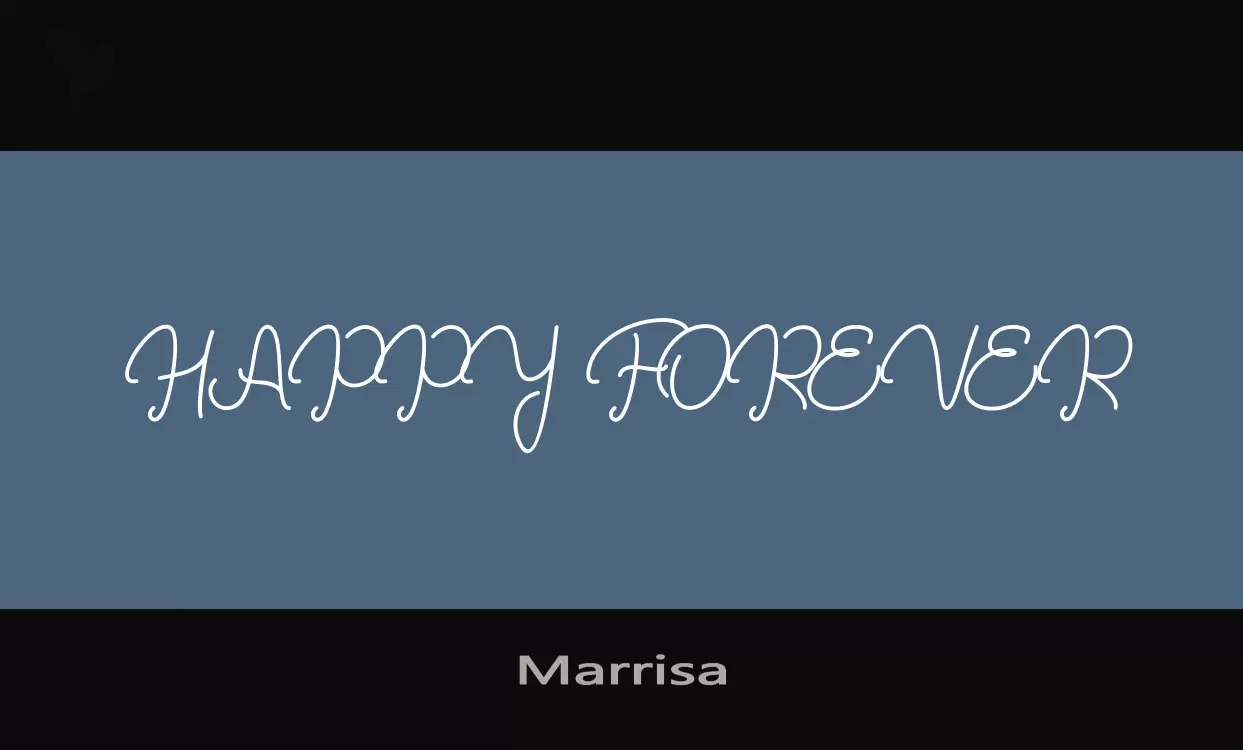 「Marrisa」字体效果图