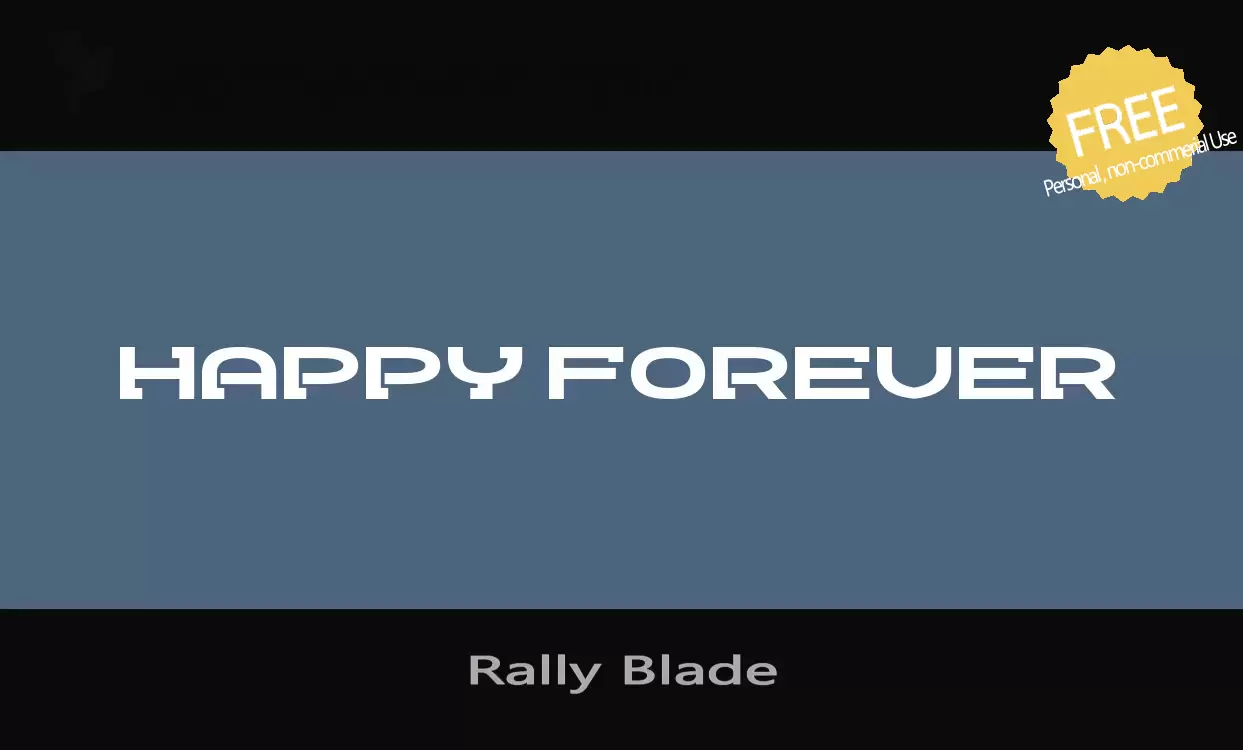 「Rally-Blade」字体效果图