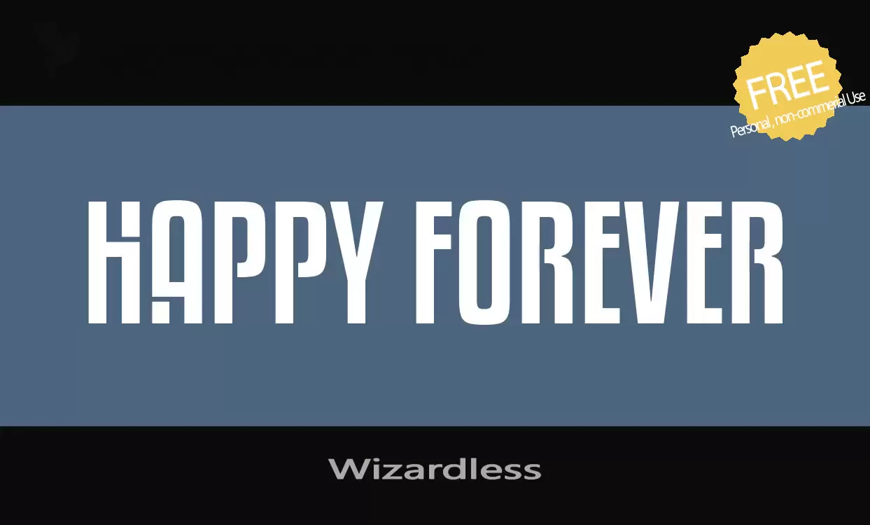 Font Sample of Wizardless