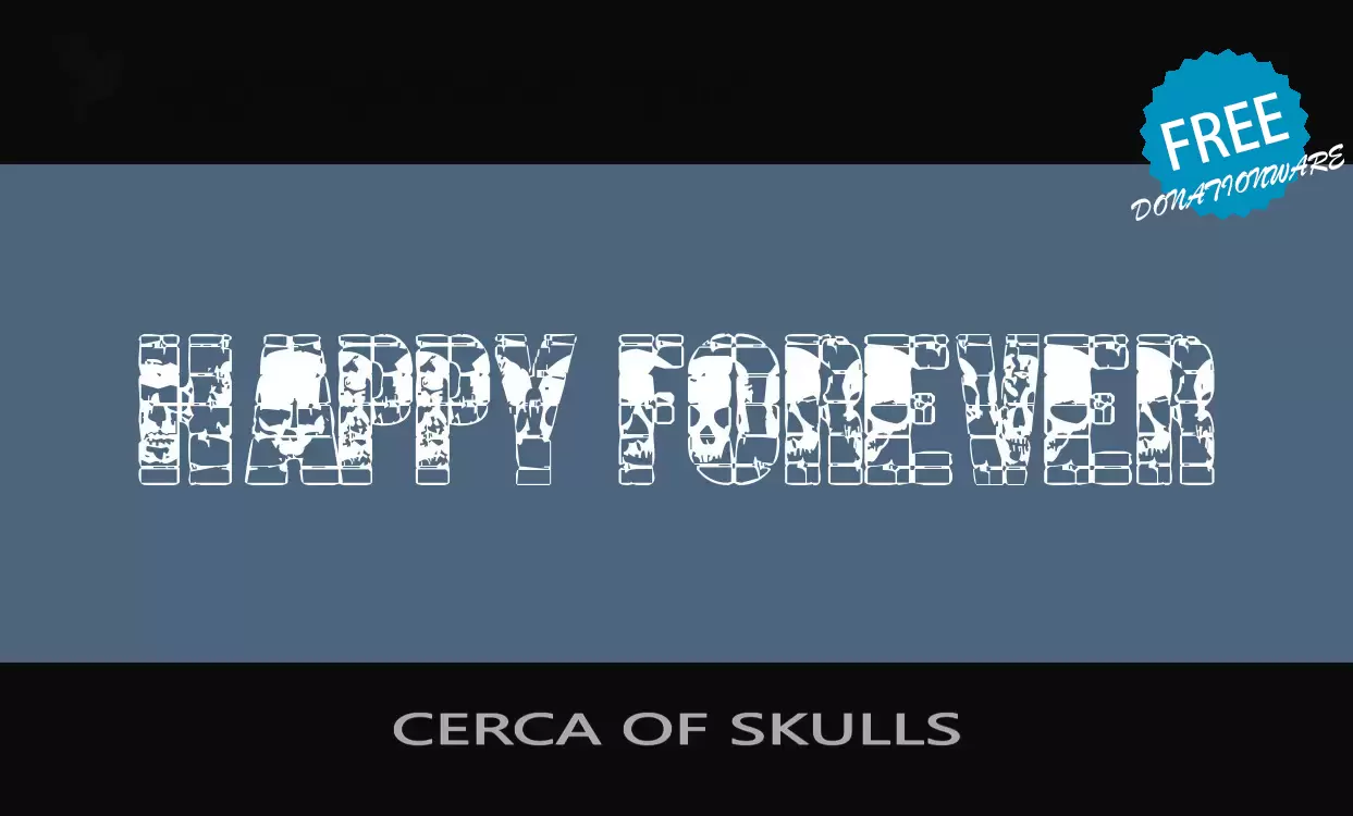 Font Sample of CERCA-OF-SKULLS