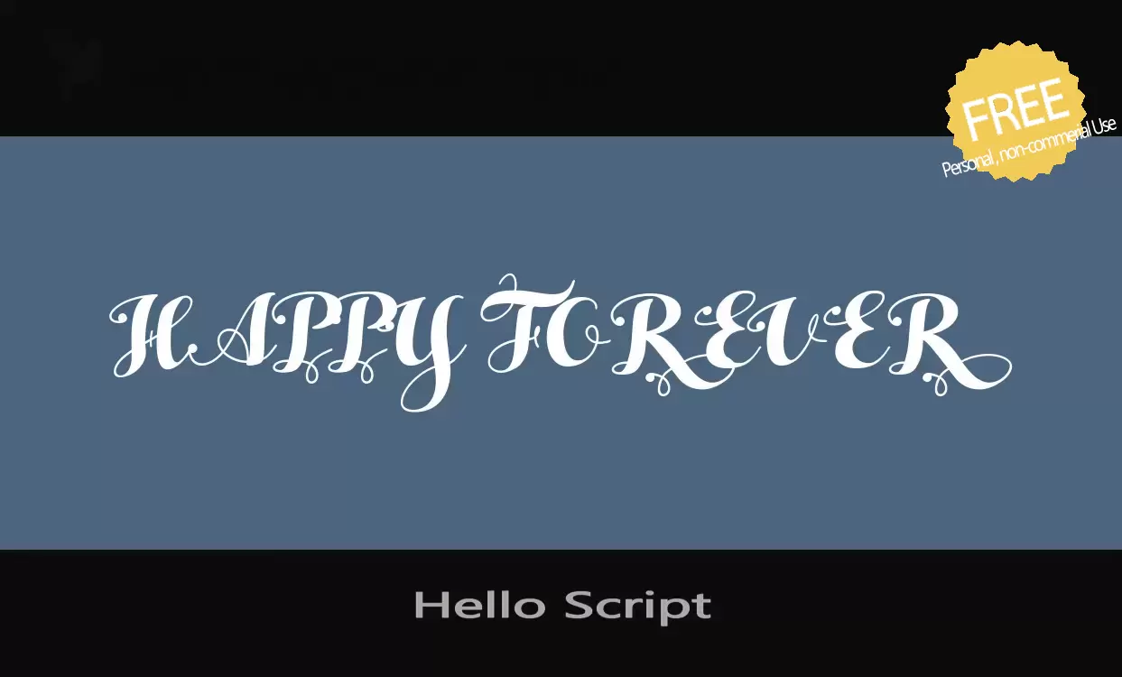 「Hello-Script」字体效果图