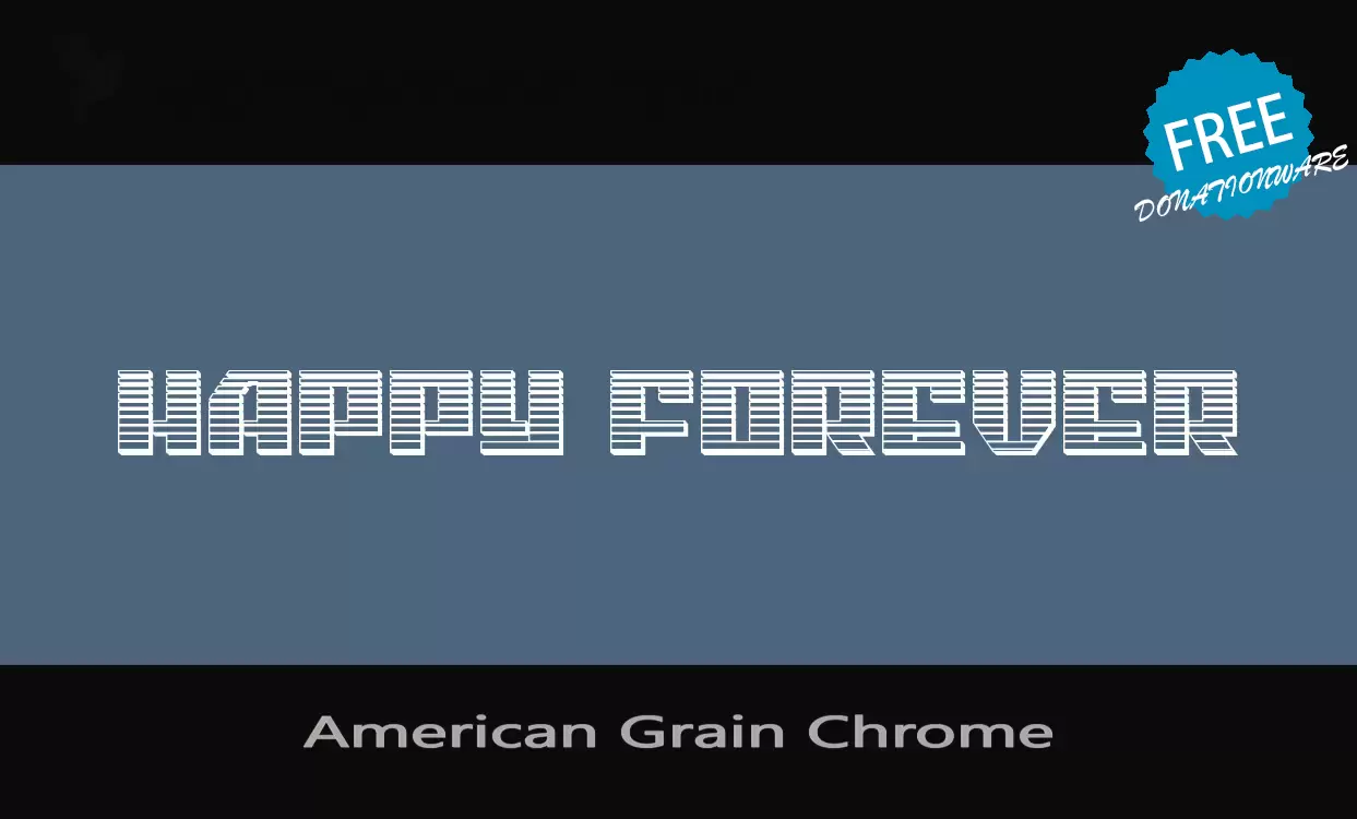 「American-Grain-Chrome」字体效果图
