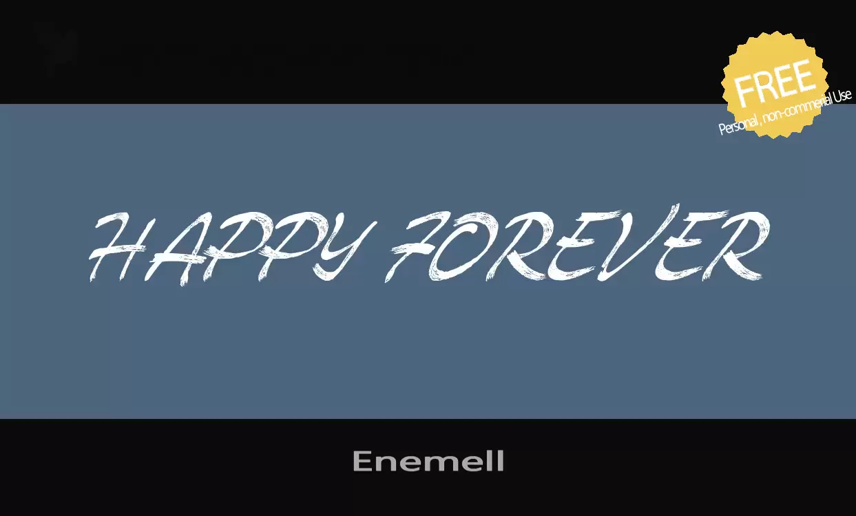 「Enemell」字体效果图