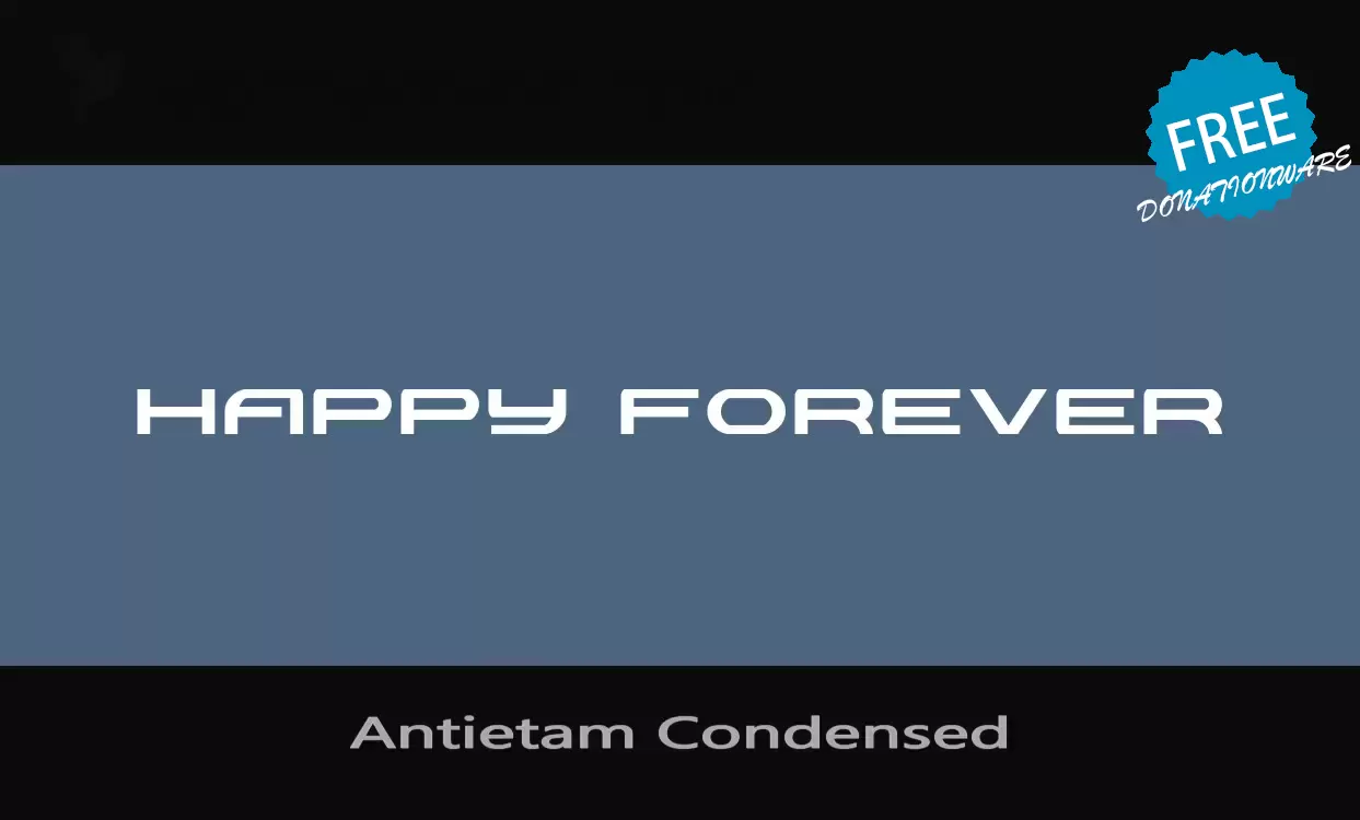 「Antietam-Condensed」字体效果图