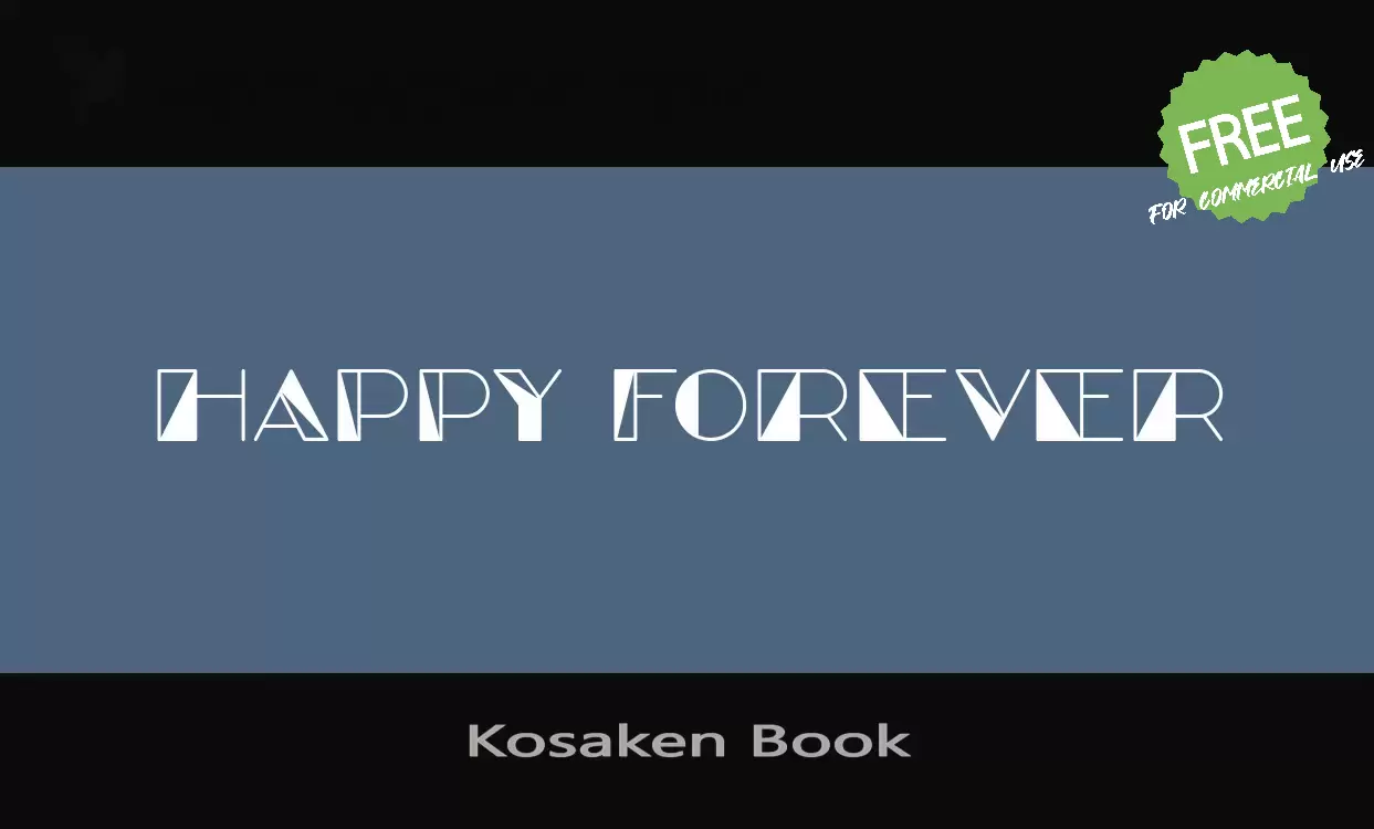「Kosaken-Book」字体效果图