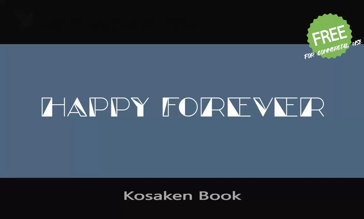 「Kosaken Book」字体效果图