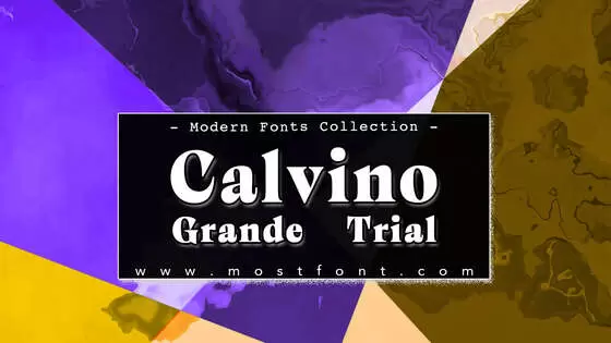 「Calvino-Grande-Trial」字体排版图片