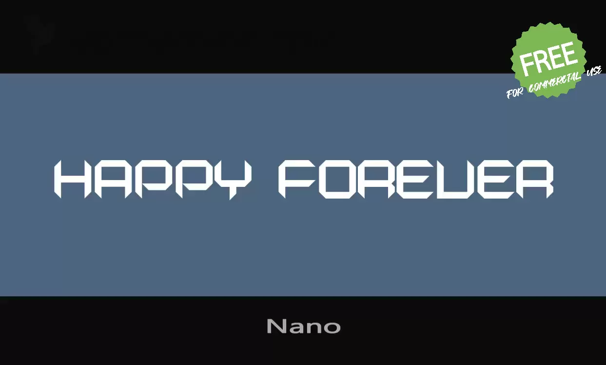 「Nano」字体效果图