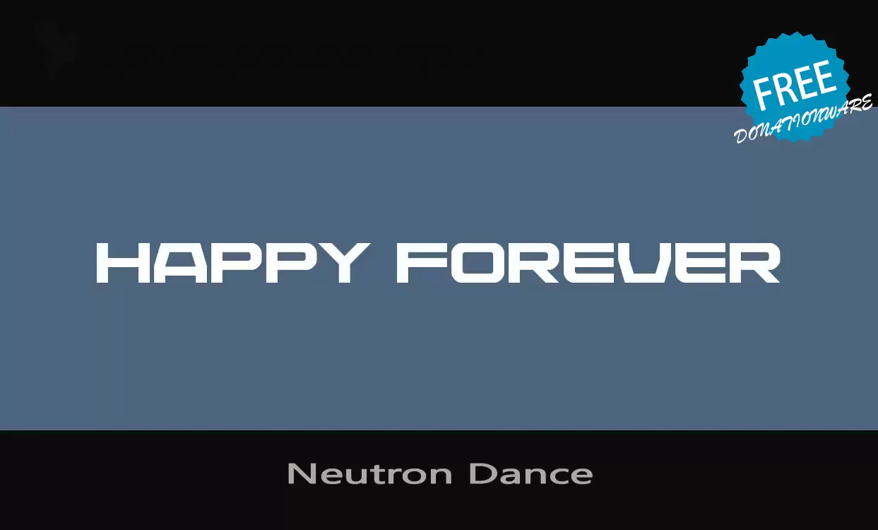 「Neutron-Dance」字体效果图