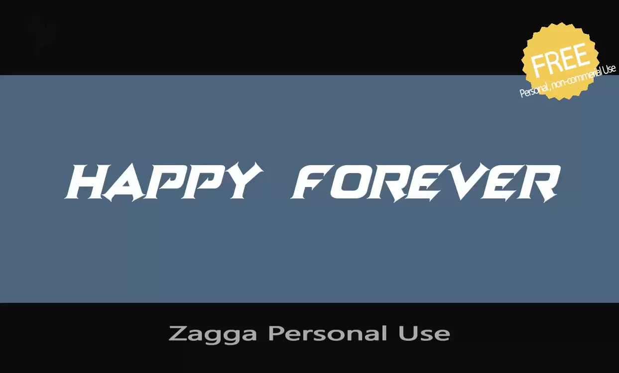 「Zagga-Personal-Use」字体效果图