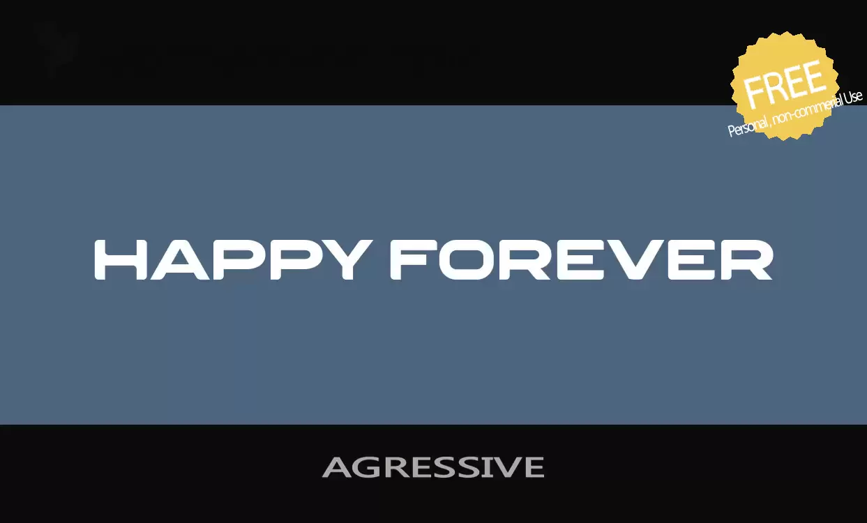 「AGRESSIVE」字体效果图