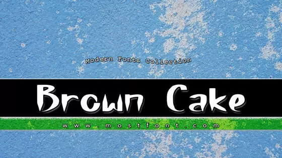 Typographic Design of Brown-Cake