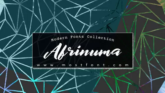 Typographic Design of Afrinuma