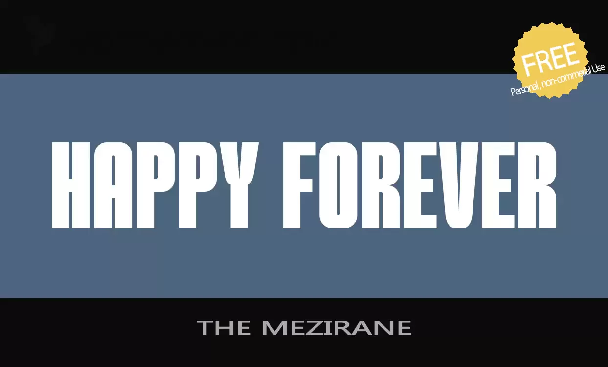 「THE-MEZIRANE」字体效果图