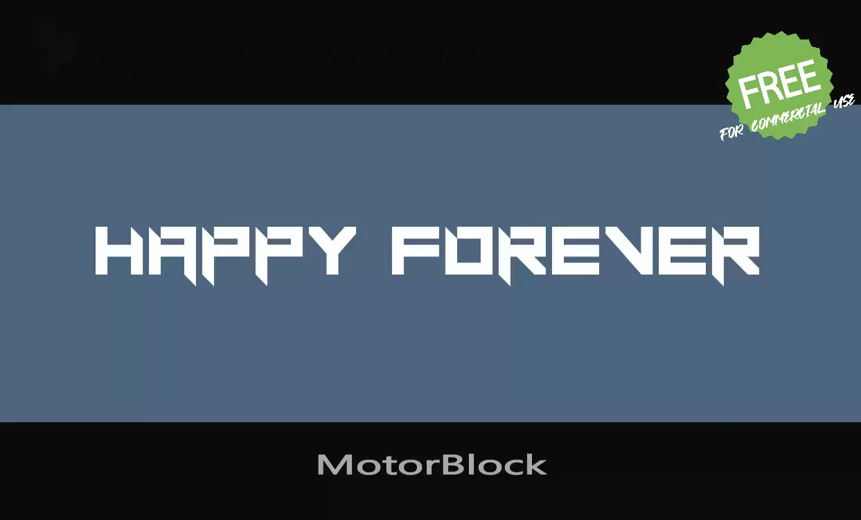 「MotorBlock」字体效果图