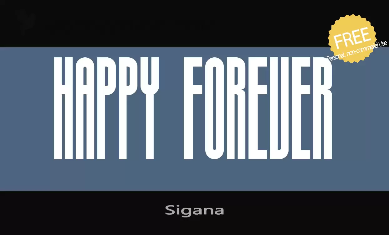 Font Sample of Sigana
