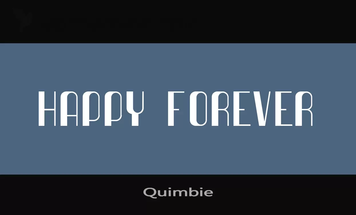 「Quimbie」字体效果图