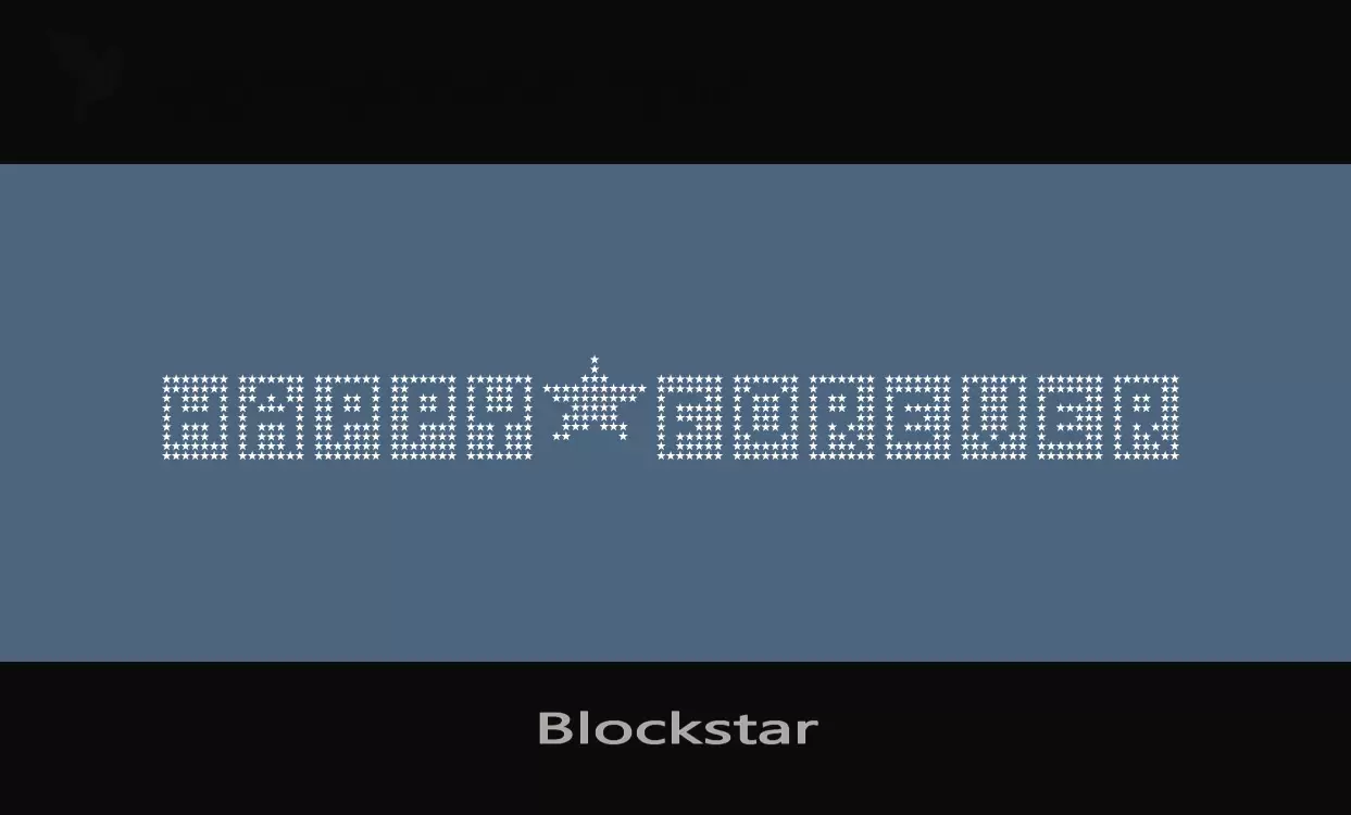 Font Sample of Blockstar
