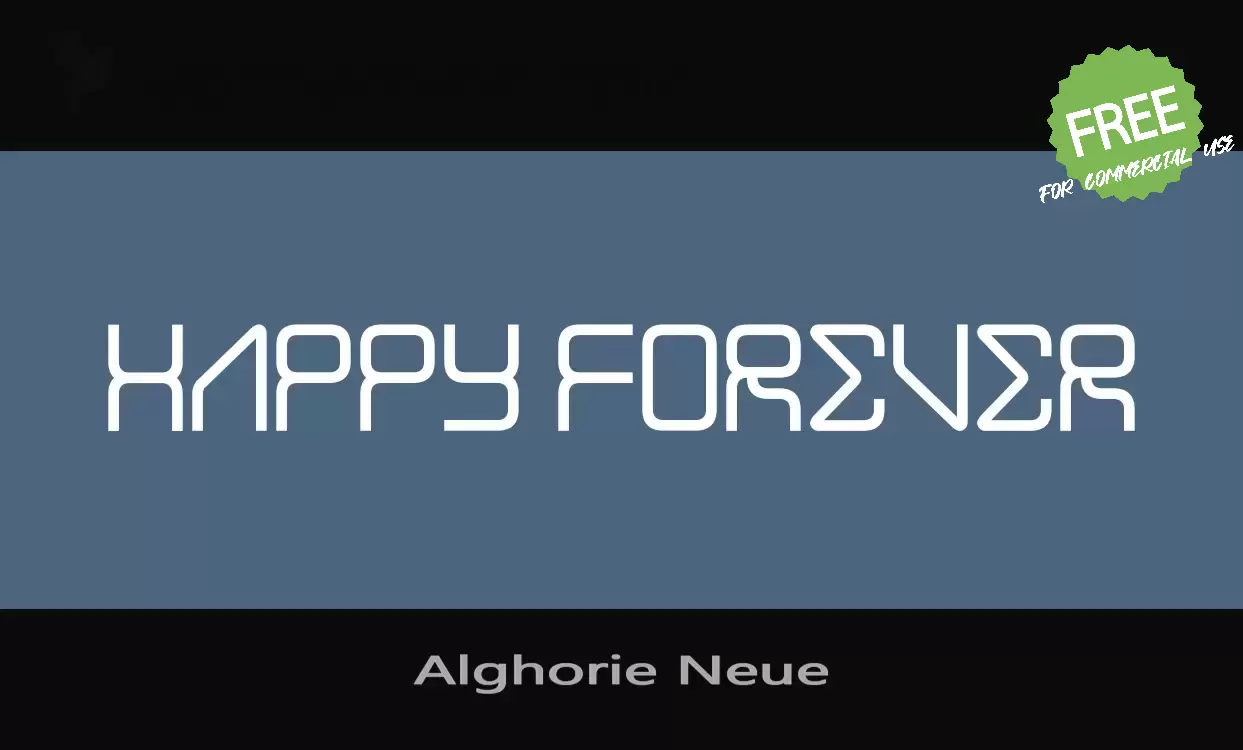 「Alghorie-Neue」字体效果图