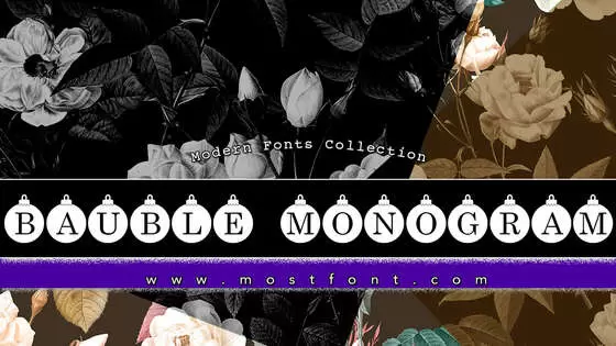 「Bauble-Monogram」字体排版样式