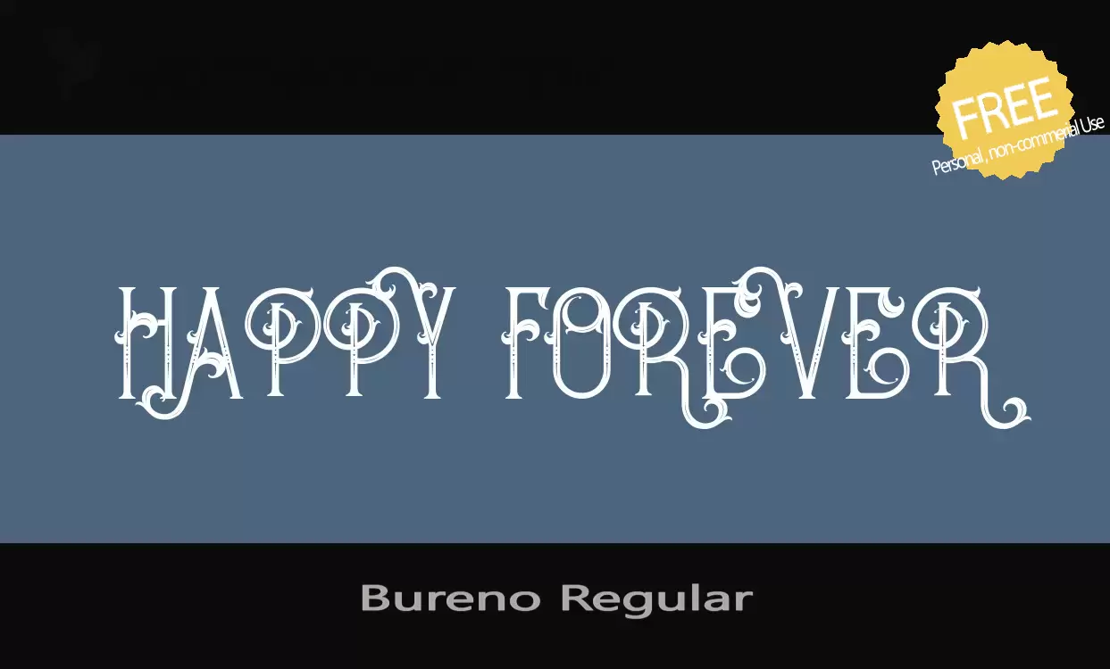 「Bureno-Regular」字体效果图