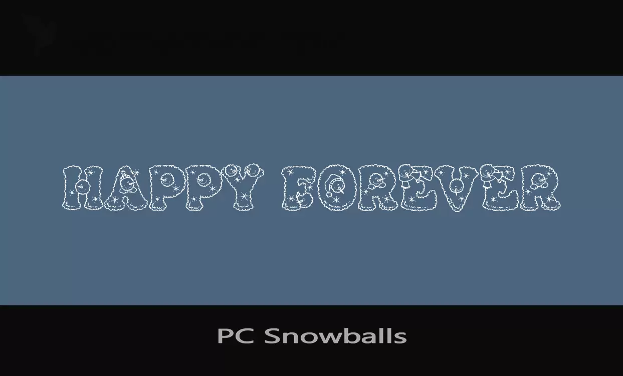 「PC-Snowballs」字体效果图