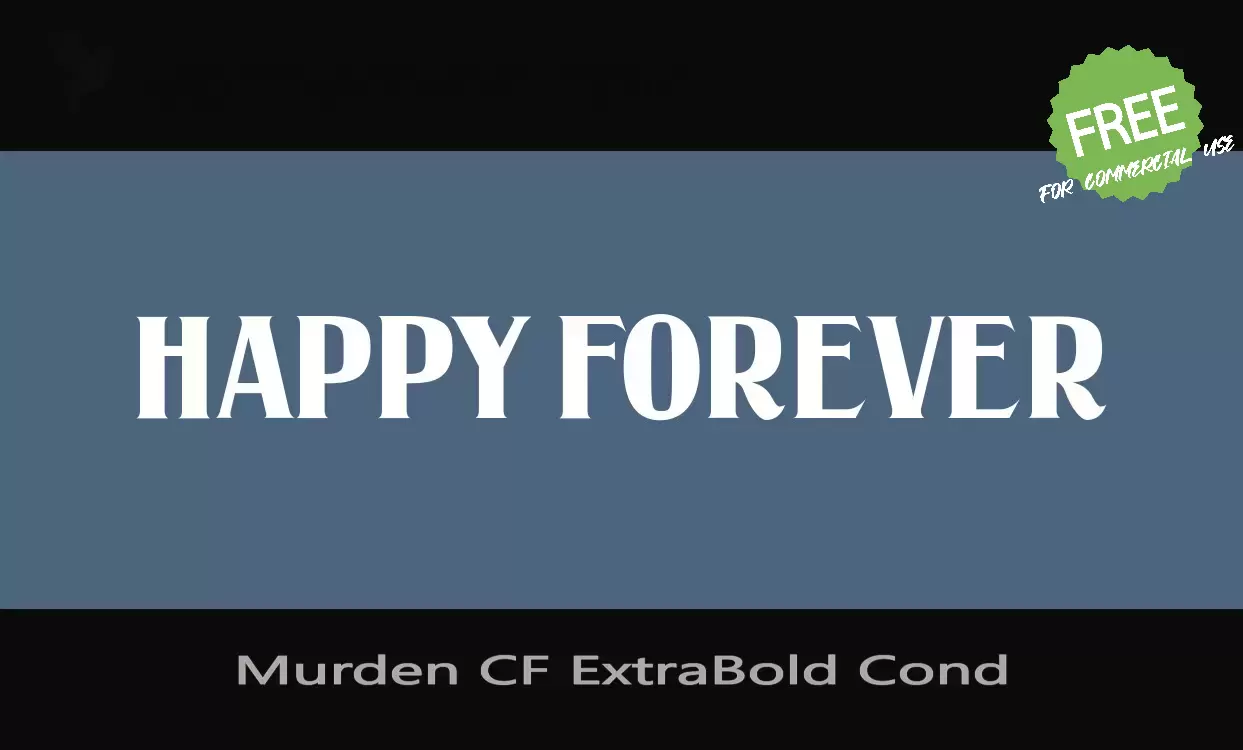 Sample of Murden-CF-ExtraBold-Cond