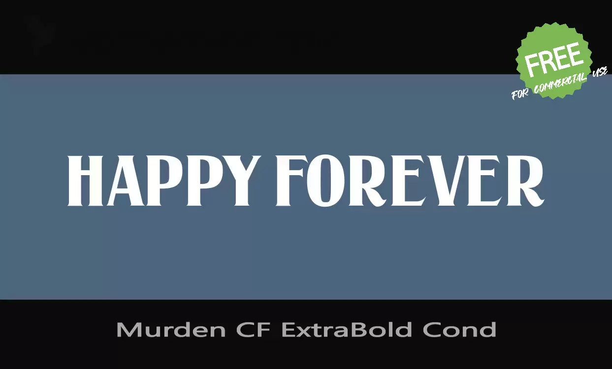 「Murden CF ExtraBold Cond」字体效果图