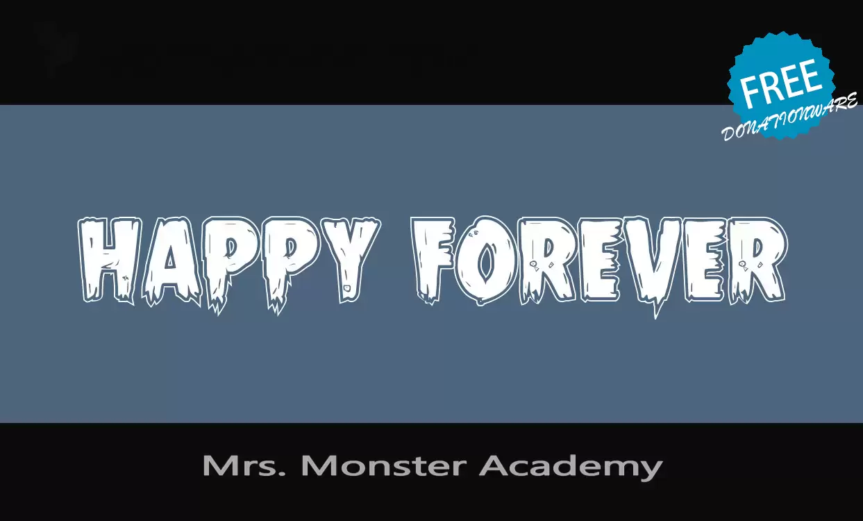 Font Sample of Mrs.-Monster-Academy