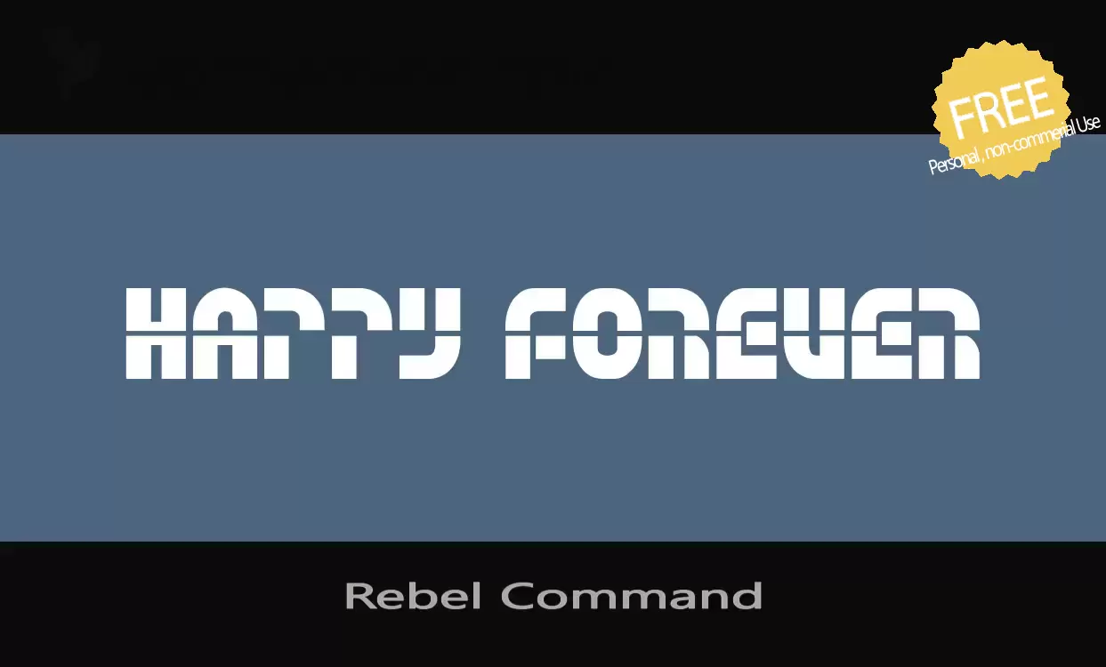 「Rebel-Command」字体效果图