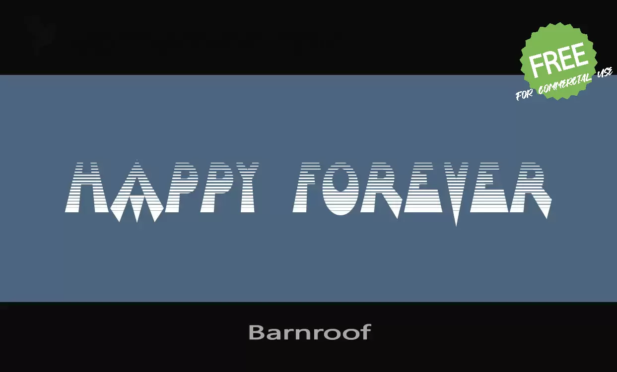 「Barnroof」字体效果图