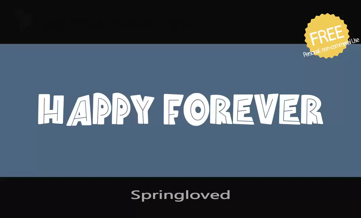 Font Sample of Springloved