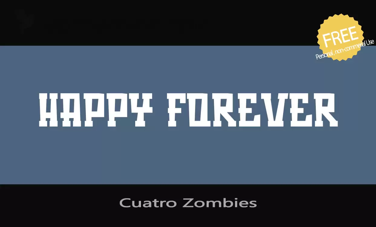 「Cuatro-Zombies」字体效果图