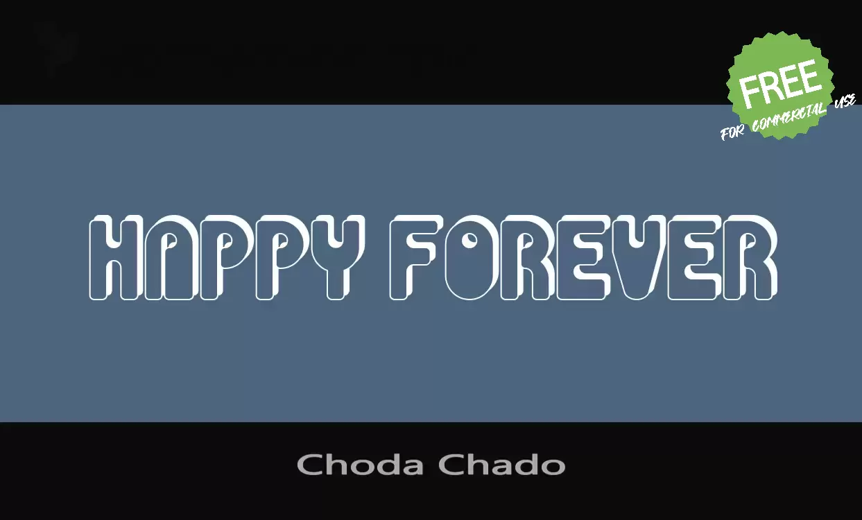 「Choda-Chado」字体效果图