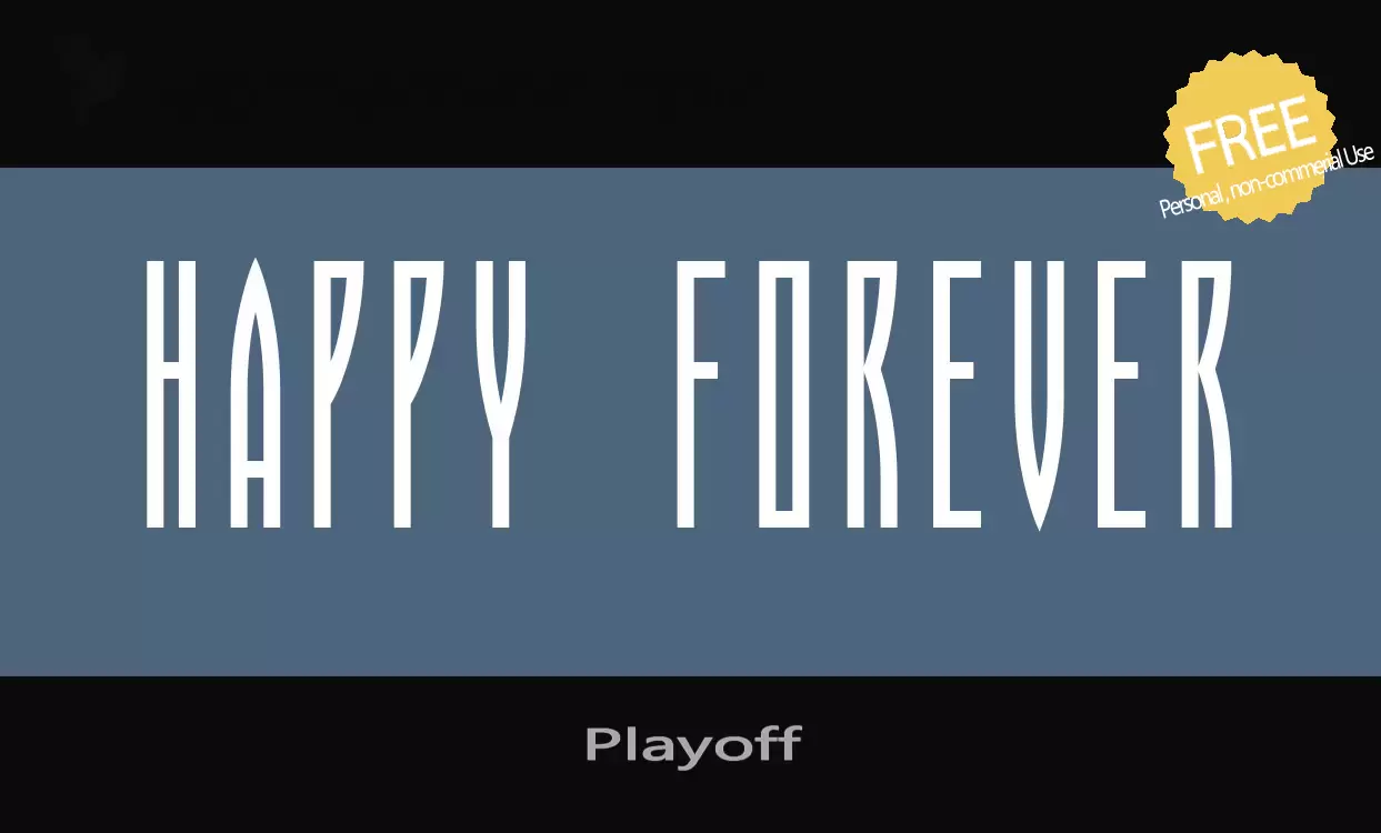 Font Sample of Playoff