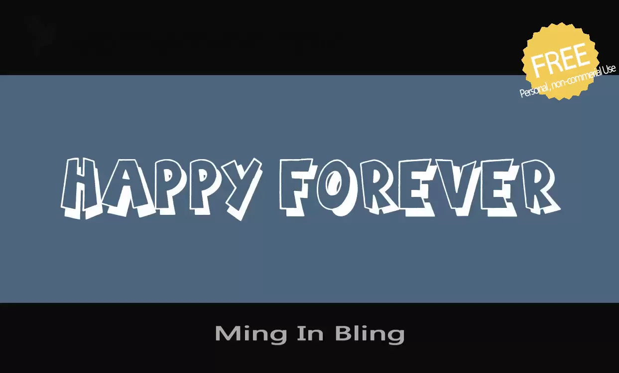 「Ming-In-Bling」字体效果图
