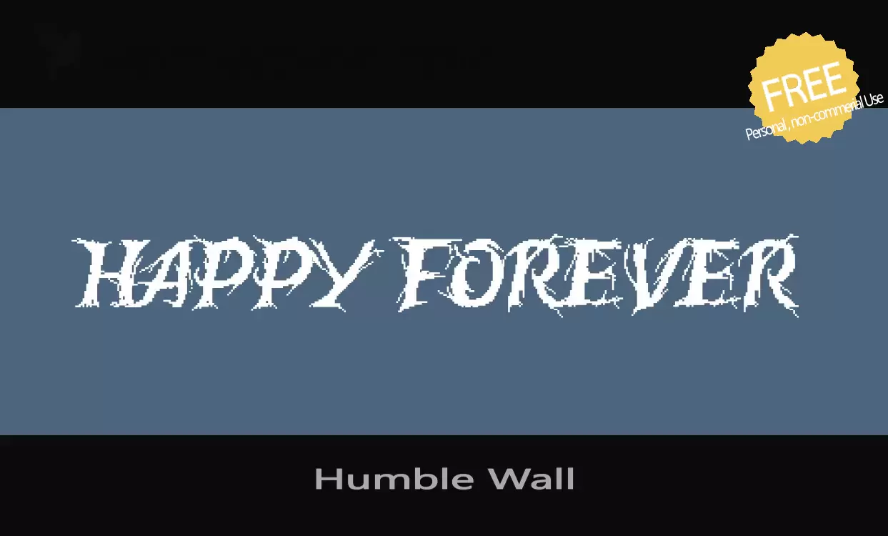 「Humble-Wall」字体效果图