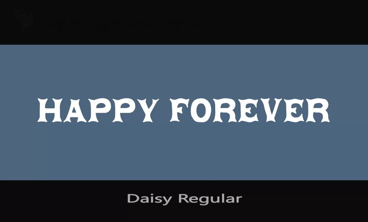 「Daisy-Regular」字体效果图