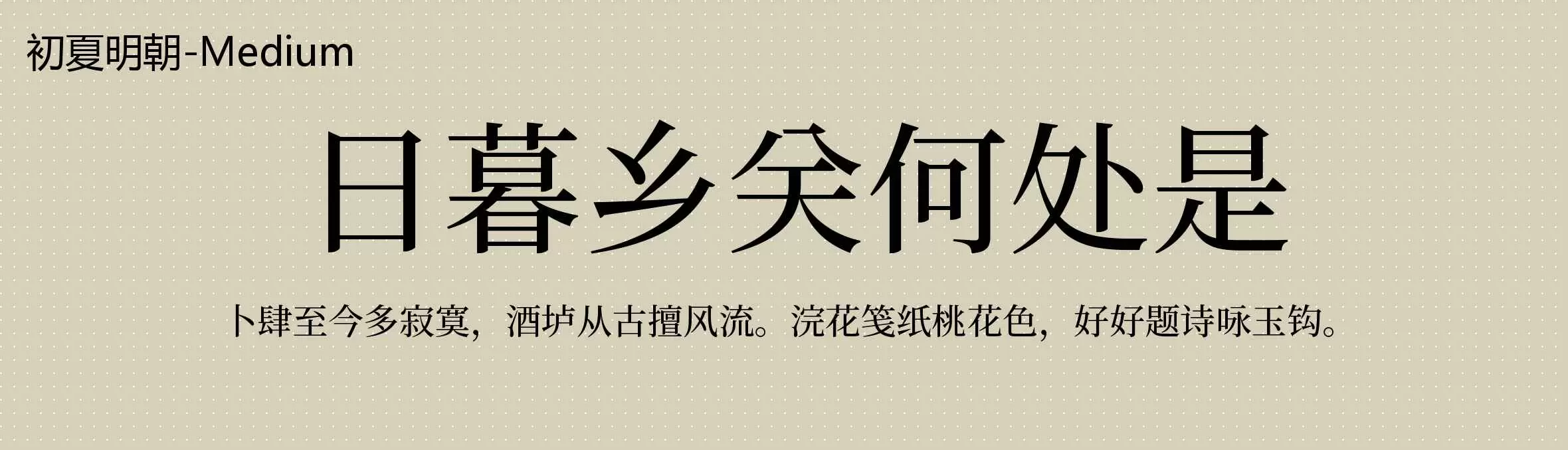 「Medium」字体效果图