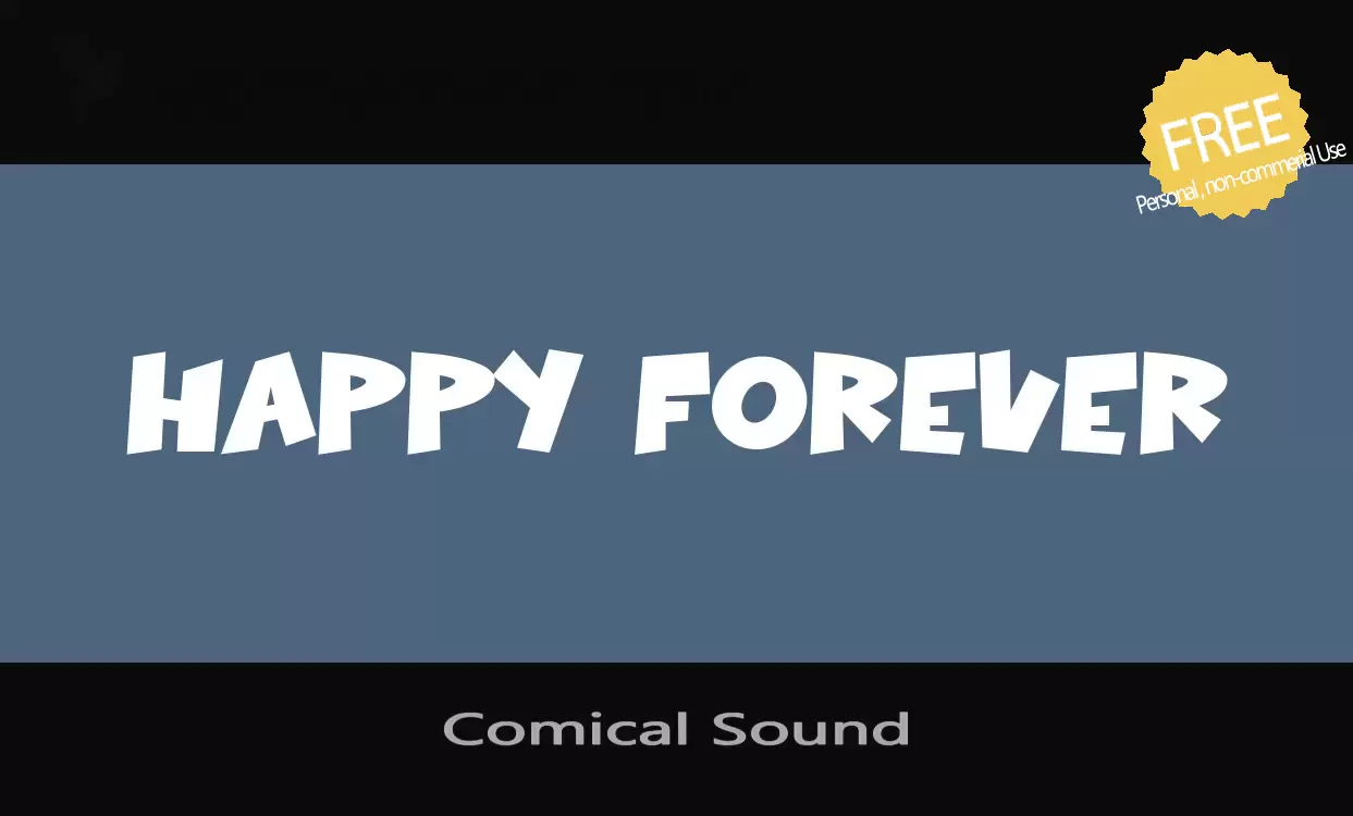 Font Sample of Comical-Sound