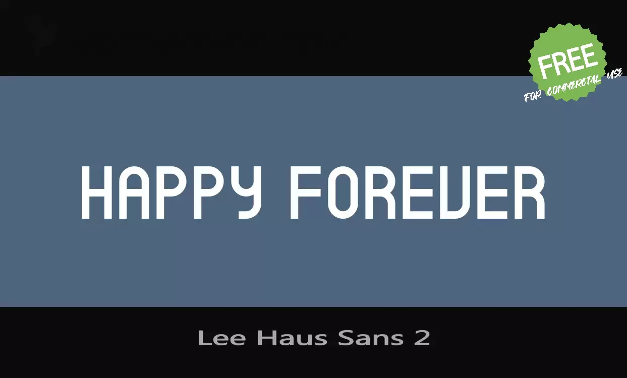 「Lee-Haus-Sans-2」字体效果图
